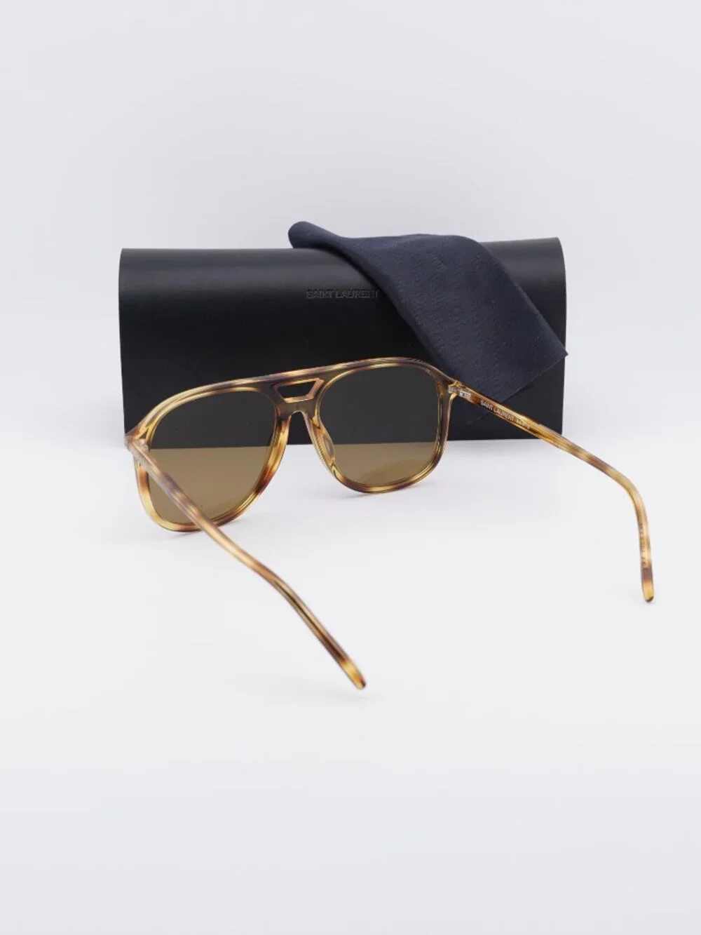 Saint Laurent SL476 003 Aviator Sunglasses - Havana / Brown